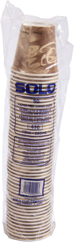 Solo Mistique® CUP PAPER HOT SQUAT SINGLE SIDED POLY 10 OZ