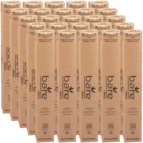 Cup Cone Water Paper Treated White 4.5 Oz