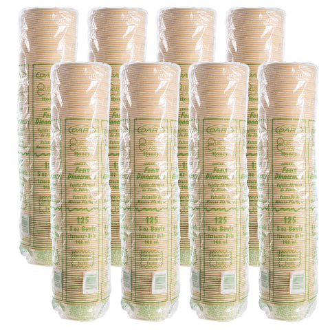 Bowl Foam Laminated Honey 5 Oz