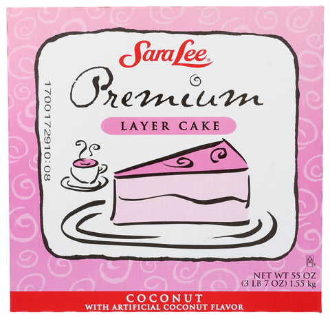Sara Lee Round Coconut Premium Butter Cream Layer Cake, 9 inch -- 4 per case.