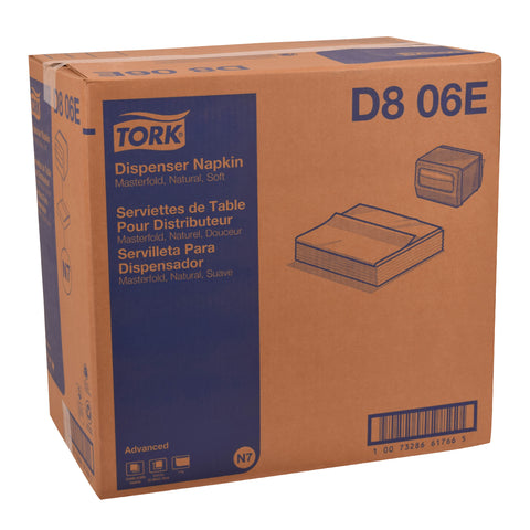 Tork 1 Ply Natural Advanced Masterfold Dispenser Napkin, 12 x 17 inch - 500 per pack -- 12 packs per case