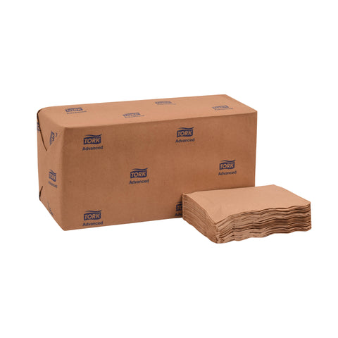 Tork 1 Ply Natural Advanced Masterfold Dispenser Napkin, 12 x 17 inch - 500 per pack -- 12 packs per case
