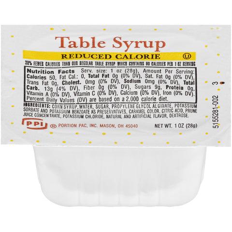 Syrup Table Reduced Calorie Single Serve Cup 0092945/78000444
