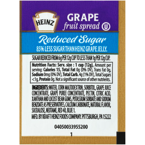 Heinz Assorted Jelly Diet Spread, 0.5 Ounce -- 200 per case.