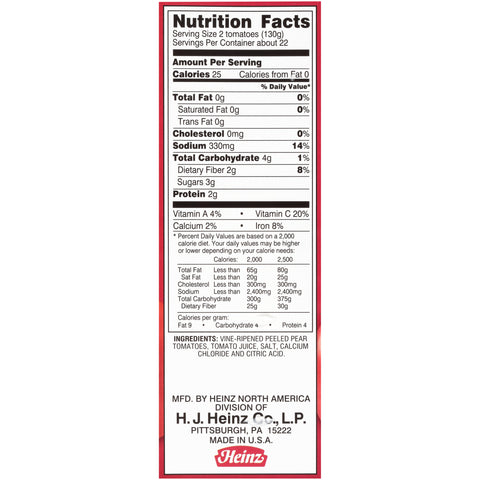 Bell Orto Whole Peeled Pear Tomato, ,no. 10 Can -- 6 Per Case