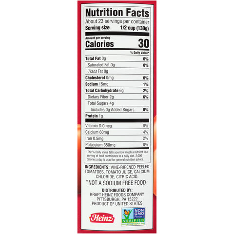 Heinz® TOMATOES DICED NO SALT ADDED