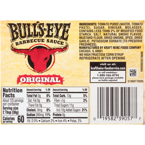 Bulls-Eye Original Barbecue Sauce, 1 gallon -- 4 per case