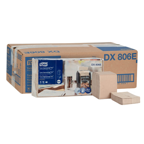 Tork Xpressnap Fit Natural 2 Ply Interfold Dispenser Paper Napkin, 6.5 x 8.39 inch - 120 per pack -- 36 Packs per case