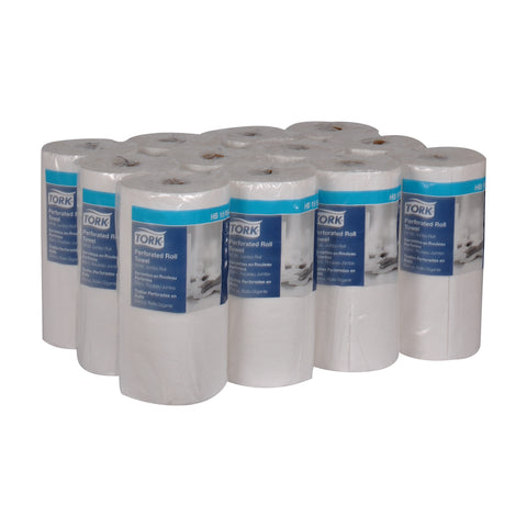Towel Roll Kitchen White Perforated 9x11