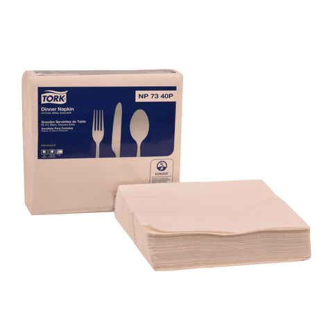 Napkin Dinner 17x16.25 White 3-ply 1/4 Fold