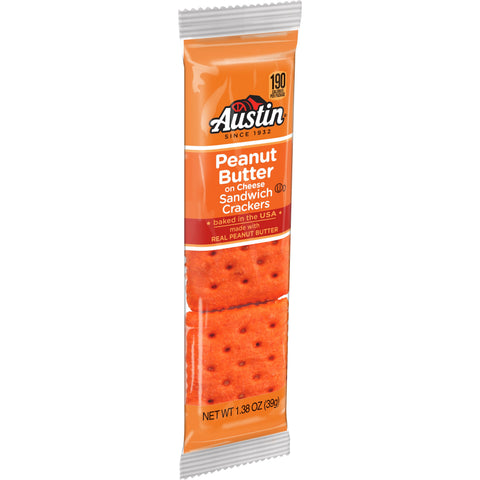 Austin Peanut Butter Cheese Sandwich Cracker, 1.38 Ounce -- 96 per case