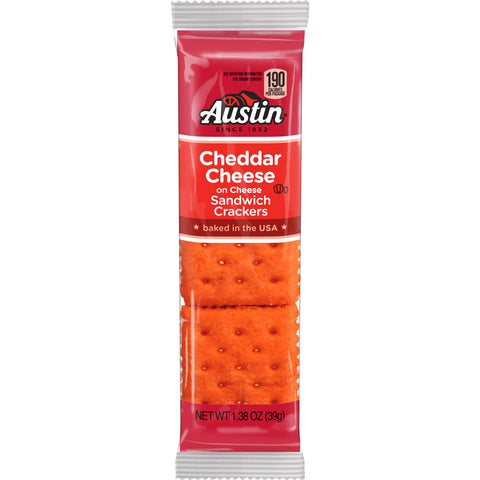 Austin Cheddar On Cheese Sandwich Cracker, 1.38 Ounce -- 96 per case