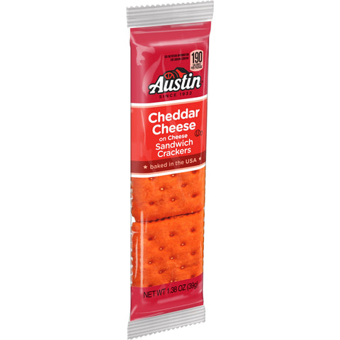 Austin Cheddar On Cheese Sandwich Cracker, 1.38 Ounce -- 96 per case