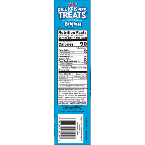 Kelloggs Rice Krispies Treats Original Snack Bar, 0.78 Ounce -- 96 per case