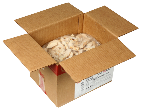 Chicken Breast Strip Boneless Skinless Select Cut Unbreaded Grilled Large Fc 38355-0928