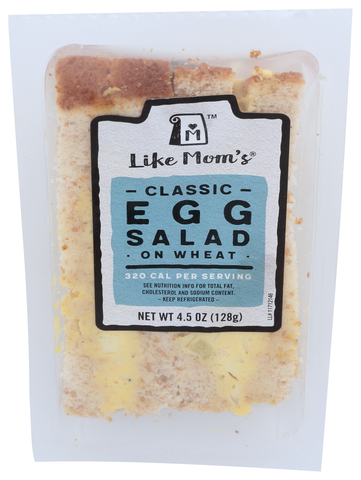 Mom's SANDWICH EGG SALAD ON WHEAT BREAD WEDGE 4.5 OZ 10000001041