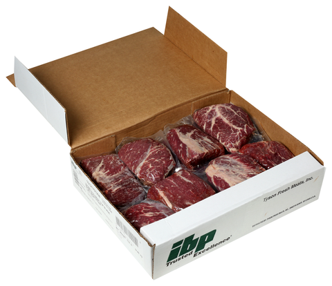 Tyson IBP Choice Flat Iron Steak, 10 Ounce -- 18 per case.
