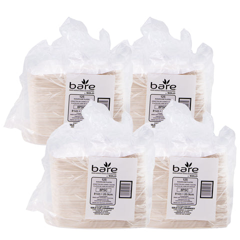 Plate Paper Sugarcane Bagasse Ivory 8.25