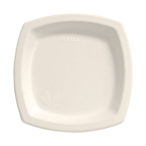 Plate Paper Sugarcane Bagasse Ivory 8.25