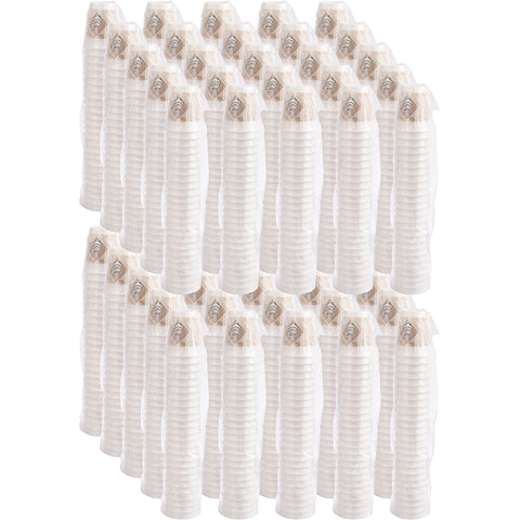 Dart Foam Hot/Cold Cups, 8oz, White w/Brown & Green, 1000/Carton