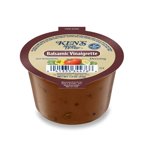 Ken's Foods DRESSING VINAIGRETTE BALSAMIC ALL NATURAL SINGLE SERVE CUP REFRIGERATED