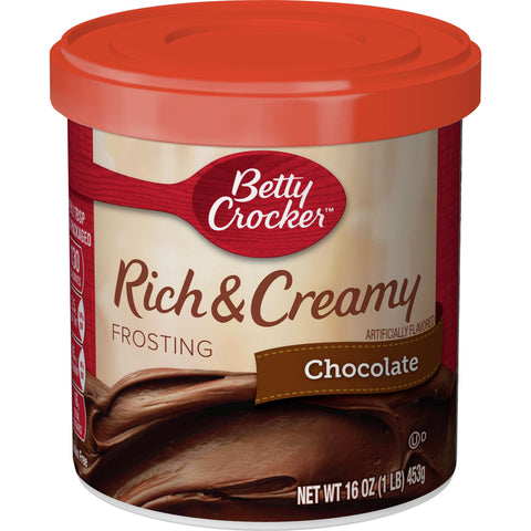 Betty Crocker Rich and Creamy Chocolate Frosting, 16 Ounce -- 8 per case.