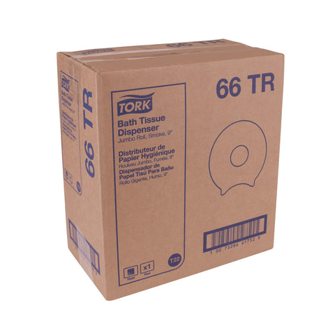 Tork Smoke Jumbo Roll Bath Tissue Dispenser, 10.63 x 5.75 x 12 inch