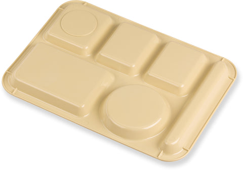 Carlisle TRAY SERVING LEFT-HAND 6-COMPARTMENT TRAY TAN 10X14