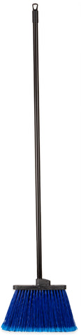 Flo-Pac® BROOM WAREHOUSE DUO SWEEP® W/ BLACK METAL THREADED HANDLE BLUE 48