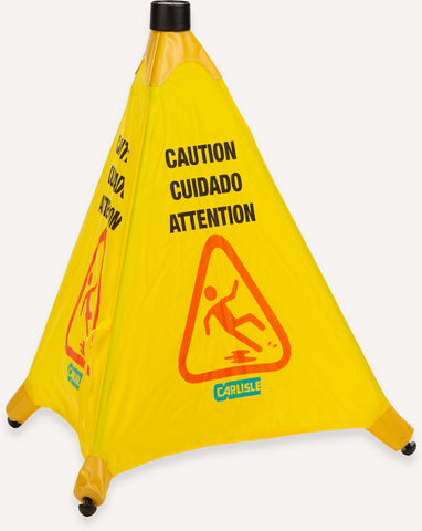Carlisle SIGN CAUTION CONE POP-UP YELLOW 20