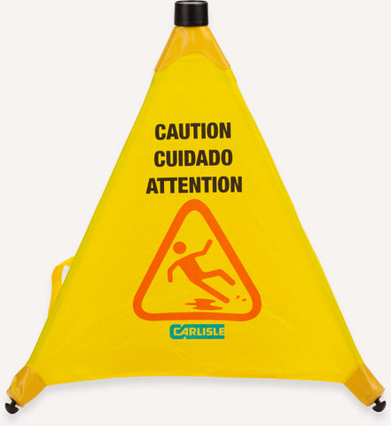 Carlisle SIGN CAUTION CONE POP-UP YELLOW 20