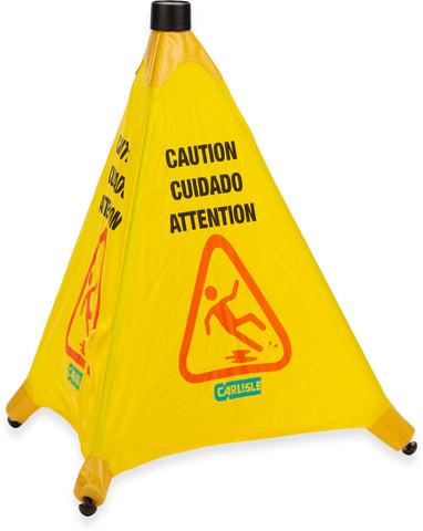 Carlisle SIGN CAUTION CONE POP-UP YELLOW 20