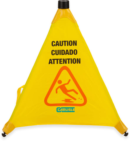Carlisle SIGN CAUTION CONE POP-UP YELLOW 20