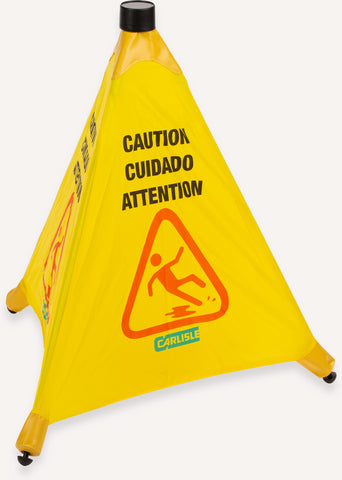Carlisle SIGN CAUTION CONE POP-UP YELLOW 20