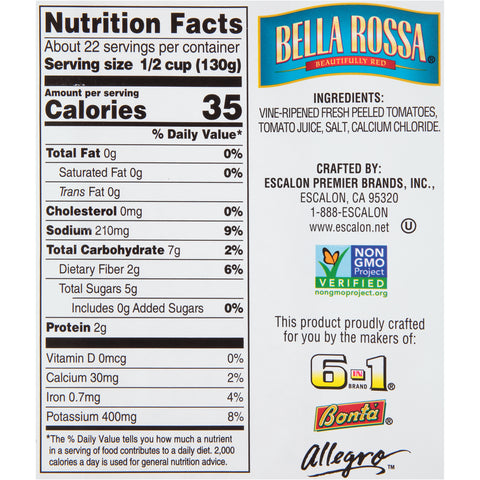 Bella Rosa® TOMATO STRIP IN JUICE 7848530750/78002615