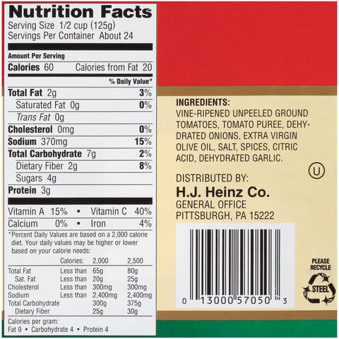 Sauce Marinara With Pure Olive Oil 570500/75991016