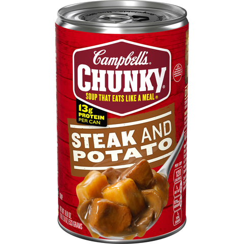 Campbells CHUNKY Steak and Potato Soup - 18.8 oz. can, 12 per case