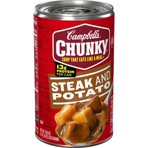 Campbells CHUNKY Steak and Potato Soup - 18.8 oz. can, 12 per case