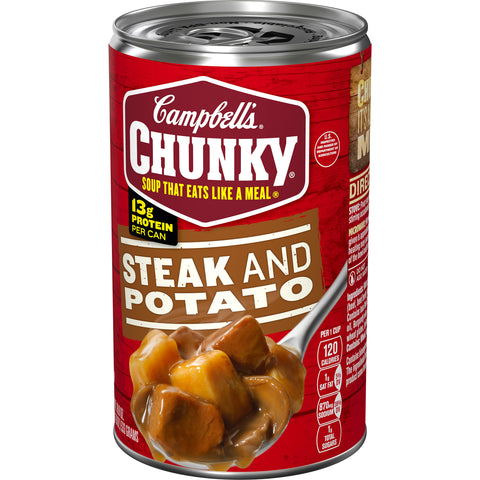 Campbells CHUNKY Steak and Potato Soup - 18.8 oz. can, 12 per case