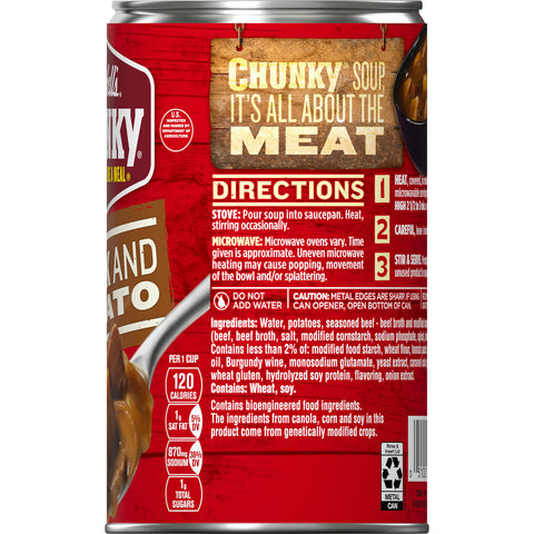 Campbells CHUNKY Steak and Potato Soup - 18.8 oz. can, 12 per case