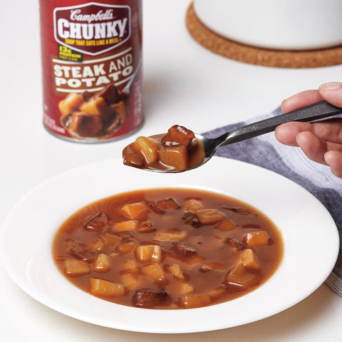 Campbells CHUNKY Steak and Potato Soup - 18.8 oz. can, 12 per case