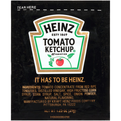 Ketchup Single Serve Premium Black Sachet Pouch 534620