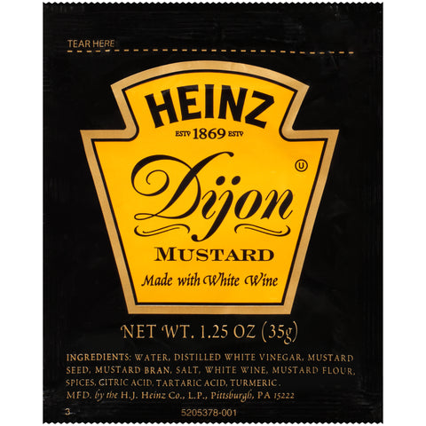 Mustard Dijon Single Serve Premium Black Sachet Pouch 534610