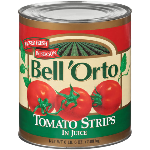 Bell Orto Peeled Strip Tomato, 102 Ounce -- 6 per case.