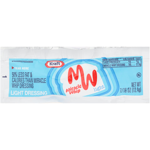 Miracle Whip DRESSING SALAD LIGHT POUCH SINGLE SERVE