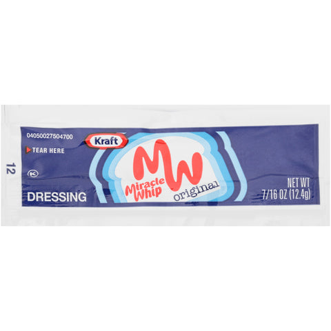 Kraft Miracle Whip Single Serve Mayo Dressing, 0.44 Ounce -- 200 per case