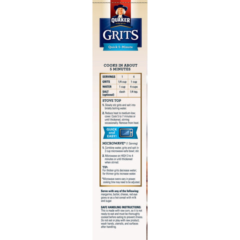 Quaker® CEREAL GRITS QUICK BOX