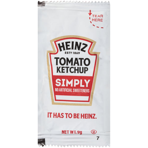 Simply Heinz Ketchup, 9 Gram -- 1000 per case.