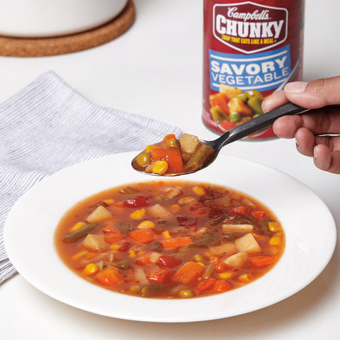 Campbells CHUNKY Savory Vegetable Soup, 19 oz. can, 12 per case