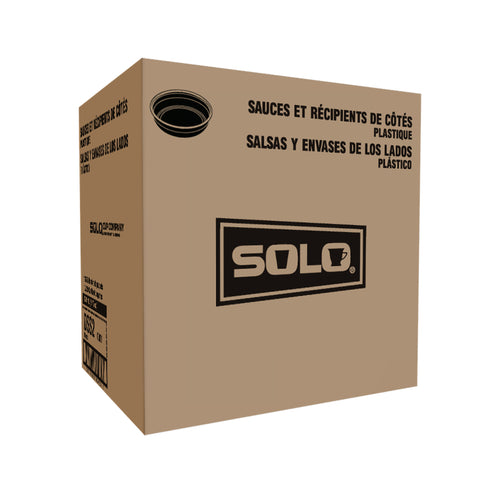 Solo Sauces Sides and Sweets Black Polystyrene Container, 2.5 Ounce Container -- 2500 per case